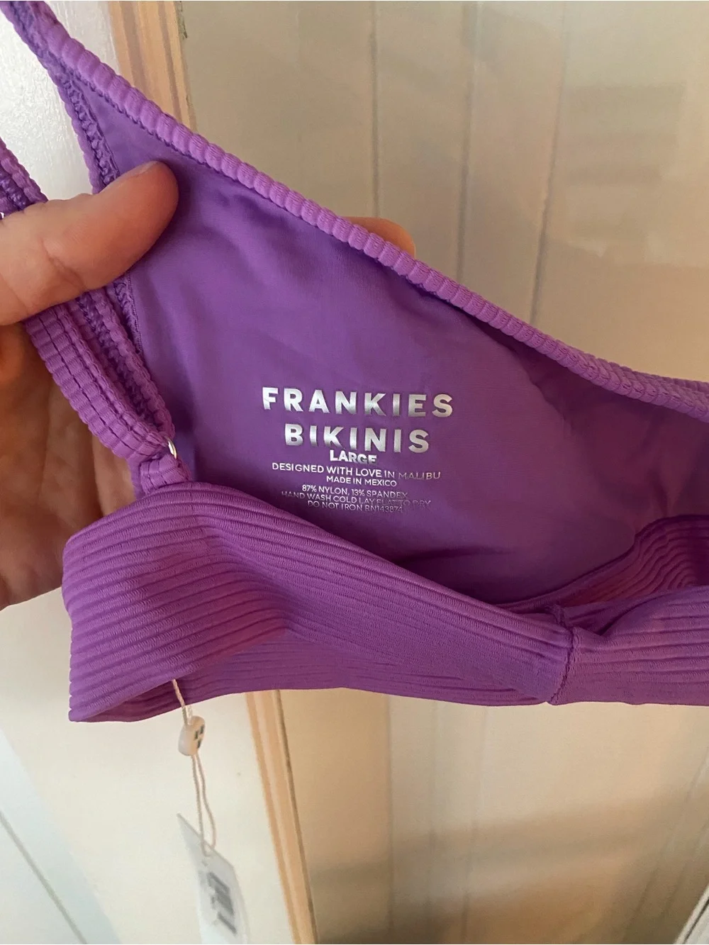 Frankie's Bikinis Purple Scoop Bikini Set
